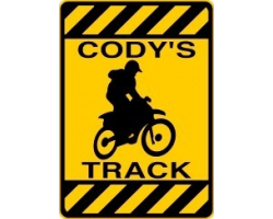 Personalized Aluminum Track Sign