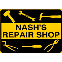 Personalized Aluminum Repair Shop Sign
