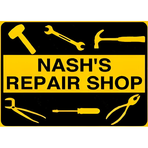 Personalized Aluminum Repair Shop Sign