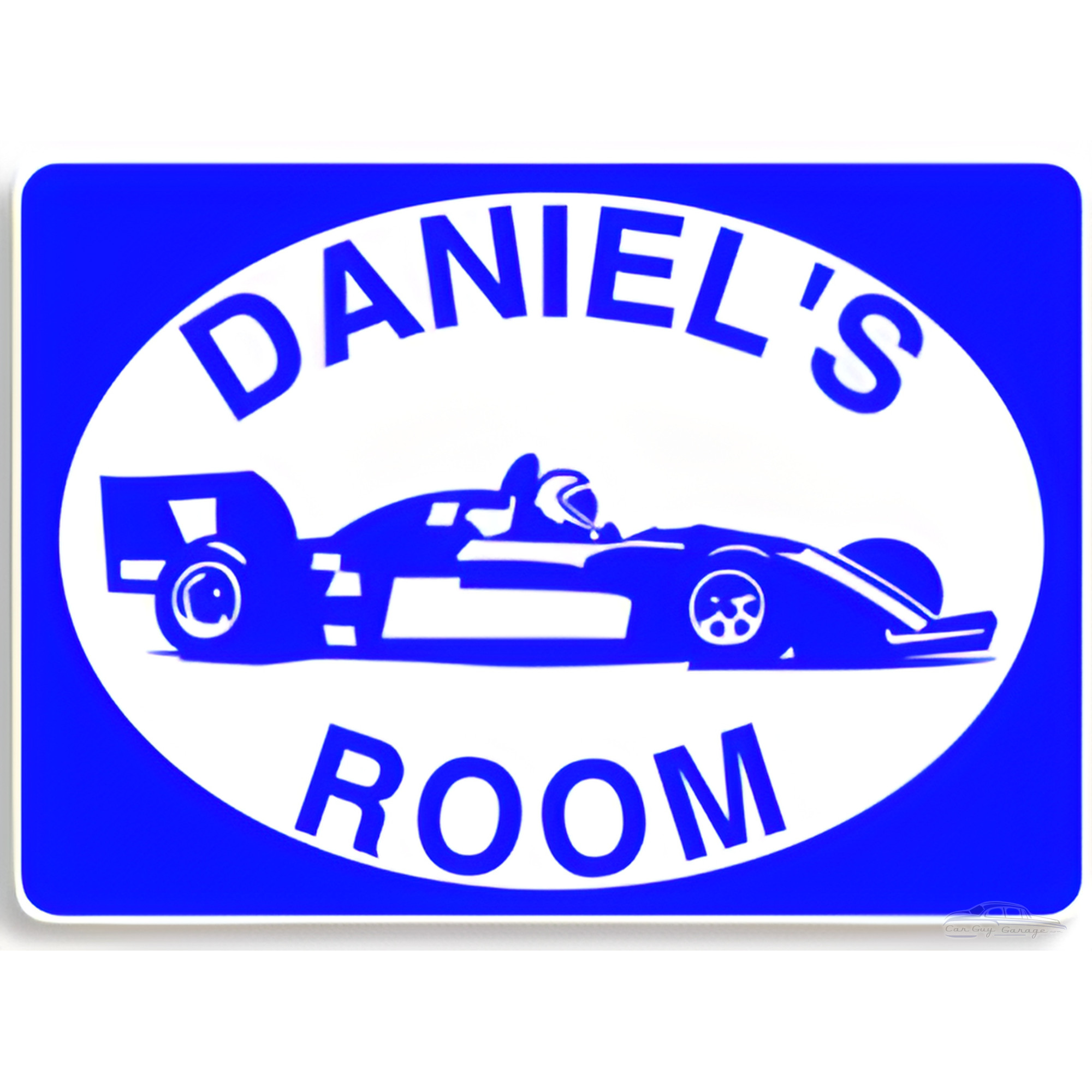 Racing Machine Sign Personalized Aluminum Race Car Room Sign