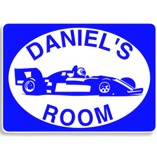 Personalized Aluminum Race Car Sign