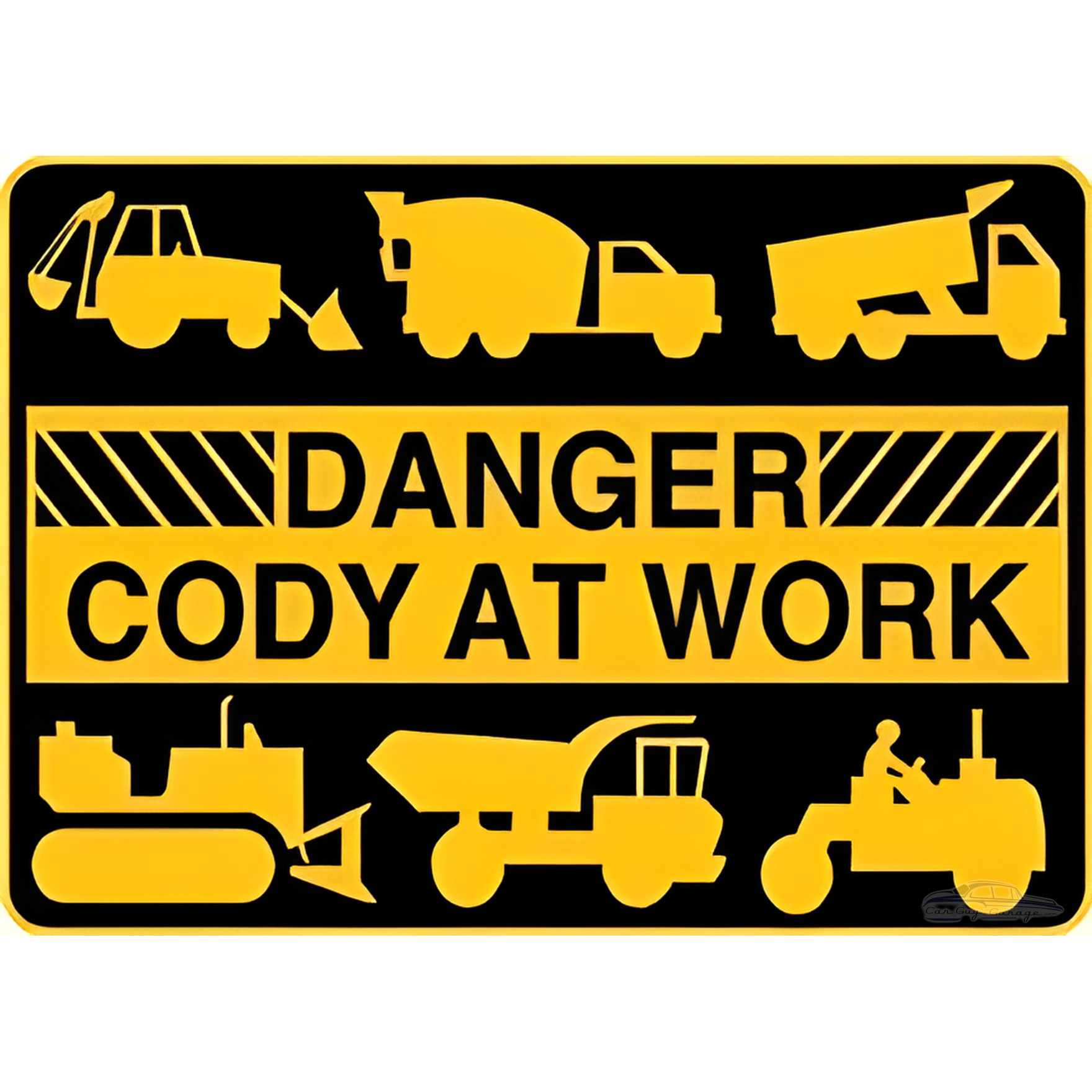 Personalized Aluminum Construction Sign - Customizable & Durable