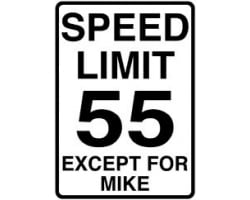 Personalized Aluminum Speed Limit Sign