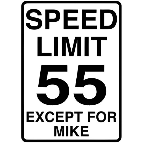 Personalized Aluminum Speed Limit Sign