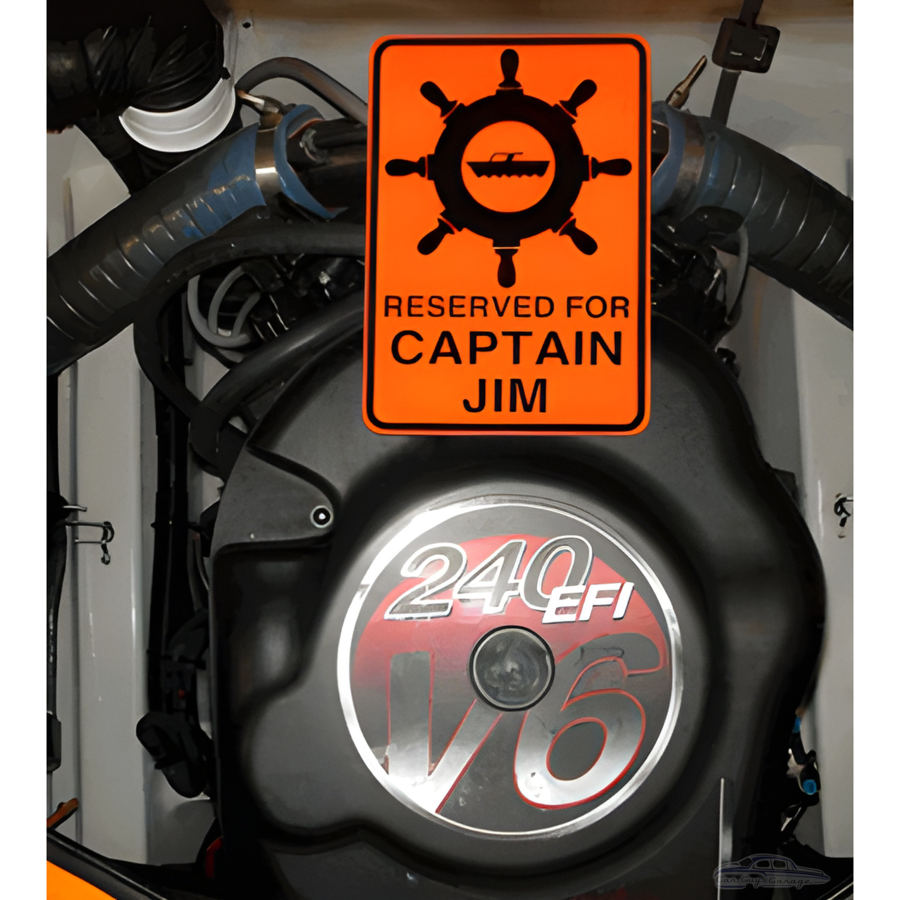 Reserved for Captain Personalized Aluminum Parking Sign
