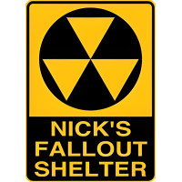 Personalized Aluminum Fallout Shelter Sign