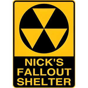 Personalized Aluminum Fallout Shelter Sign