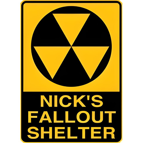 Personalized Aluminum Fallout Shelter Sign