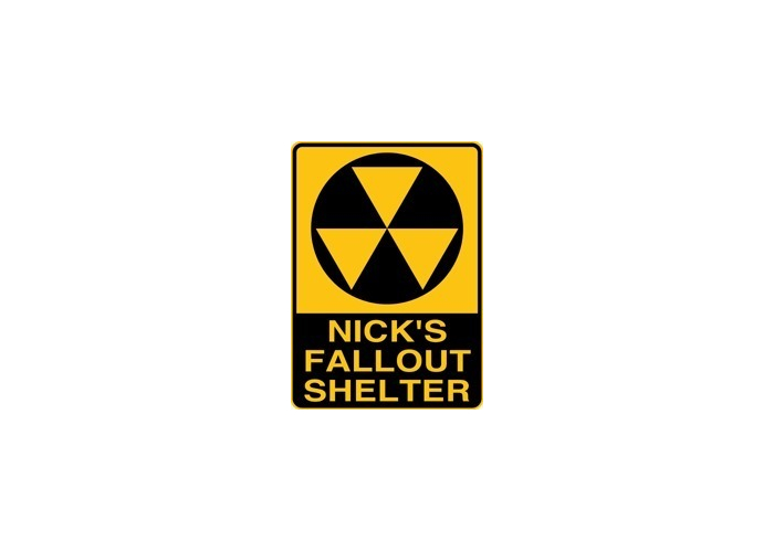 Personalized Aluminum Fallout Shelter Sign