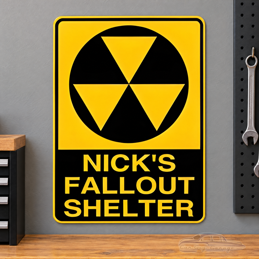 Personalized Fallout Shelter Aluminum Sign Replica