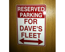 Personalized Aluminum Reserved Parking Sign