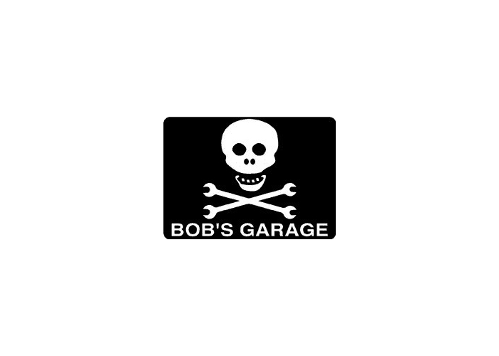 Personalized Aluminum Skull & Bones Garage Sign