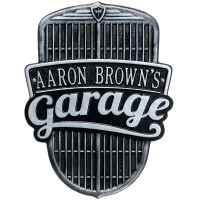 Personalized Vintage Car Grille Garage Plaque - Cast Aluminum