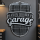 Personalized Metal Garage Sign - Vintage Grille Plaque