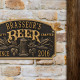 Personalized Cast Aluminum Quality Crafted Beer Arch Plaque