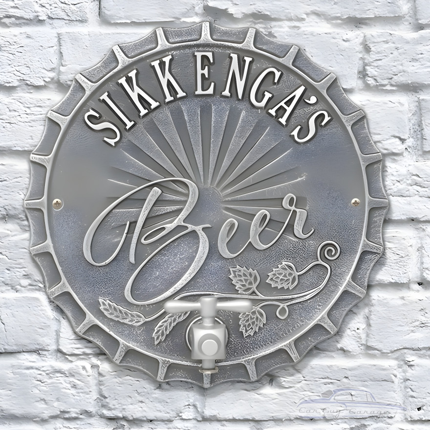 Personalized Cast Aluminum Bottle Cap Brew Pub Plaque Personalized Cast Aluminum Bottle Cap Brew Pub Plaque