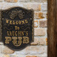 Personalized Cast Aluminum Pub Welcome Plaque Personalized Cast Aluminum Pub Welcome Plaque