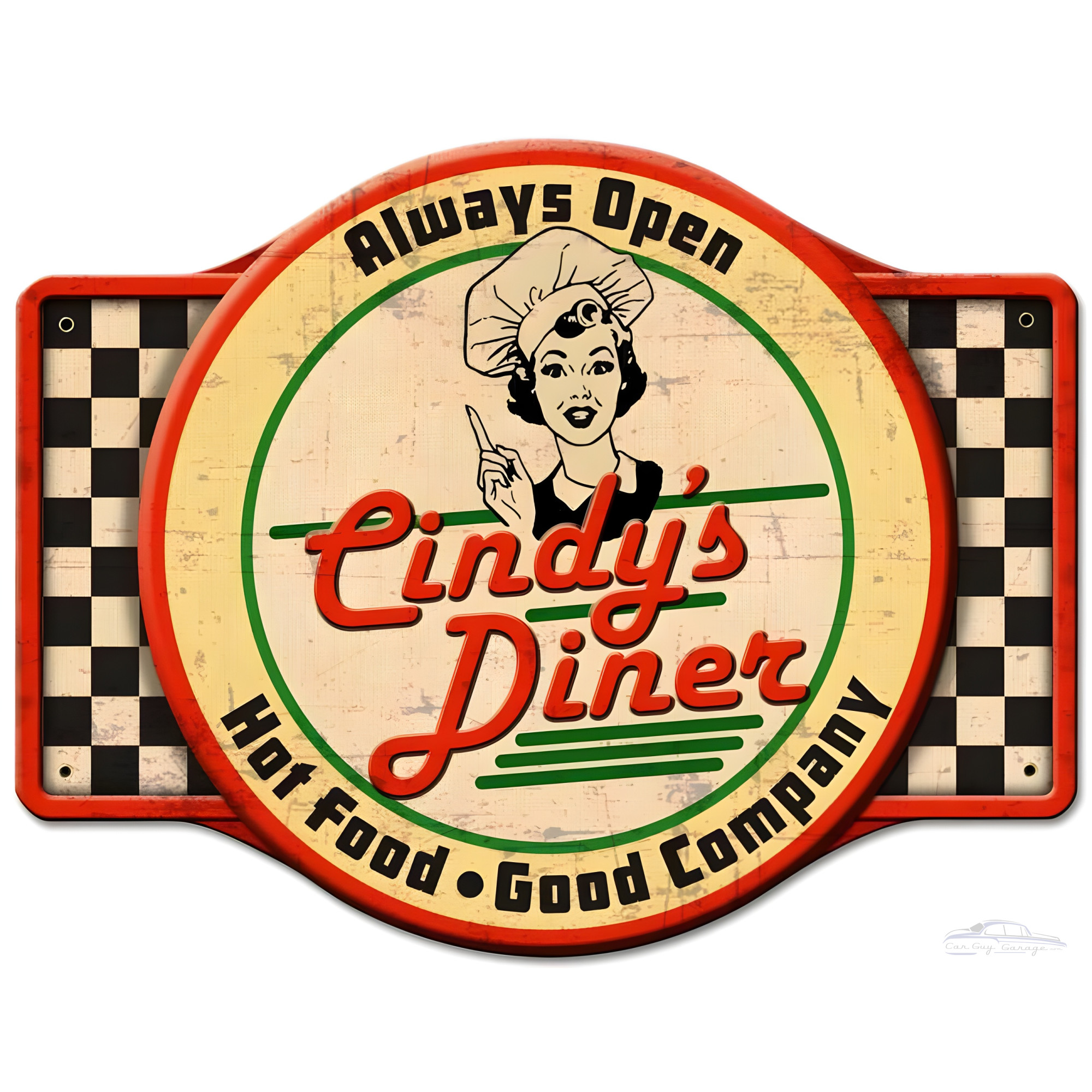 Personalized Diner Metal Sign - Durable, Custom, Made in USA