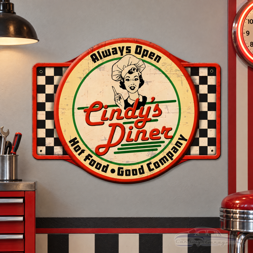 Personalized Diner Metal Sign - 24" x 18"
