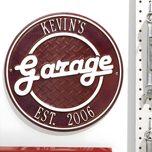 Personalized Cast Aluminum Garage Plaque
