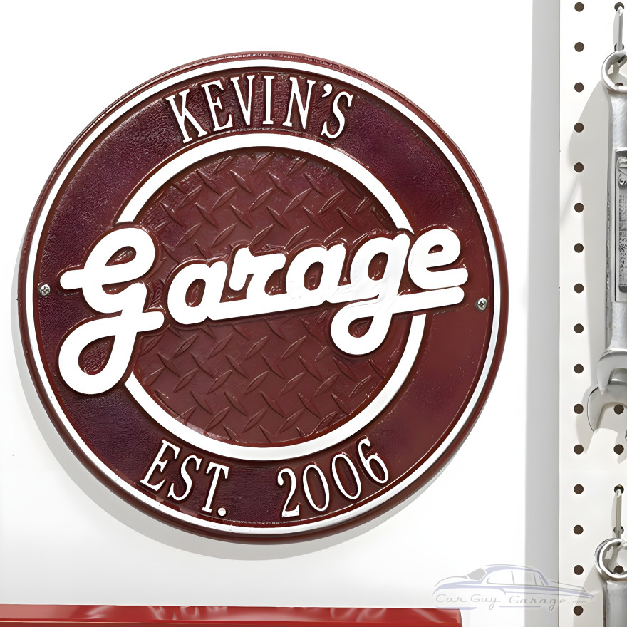 Personalized Cast Aluminum Garage Plaque Personalized Cast Aluminum Garage Plaque