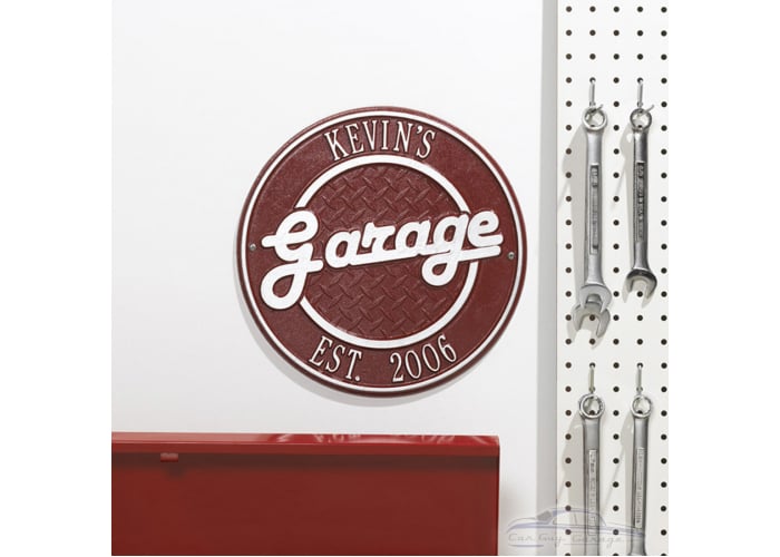 Personalized Cast Aluminum Garage Plaque