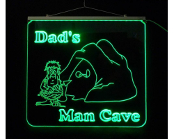 Personalized LED Color Changing Man Cave Sign