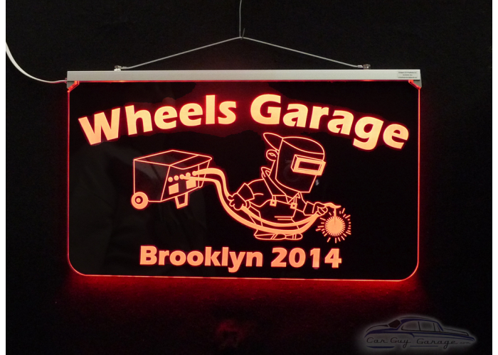 Personalized LED Color Changing Welder Sign