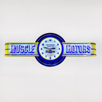Personalized Chevrolet Muscle Motors Neon Sign Clock - 72" x 26"