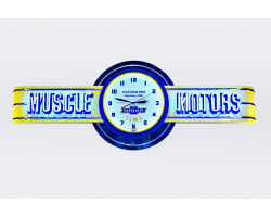 72" wide Personalized Muscle Motors Neon with Chevrolet Time Clock
