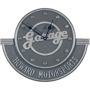 Personalized Cast Aluminum Garage Wall Clock - 18-Inch