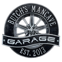 Personalized Racing Wheel Garage Plaque, Cast Aluminum, EST Date