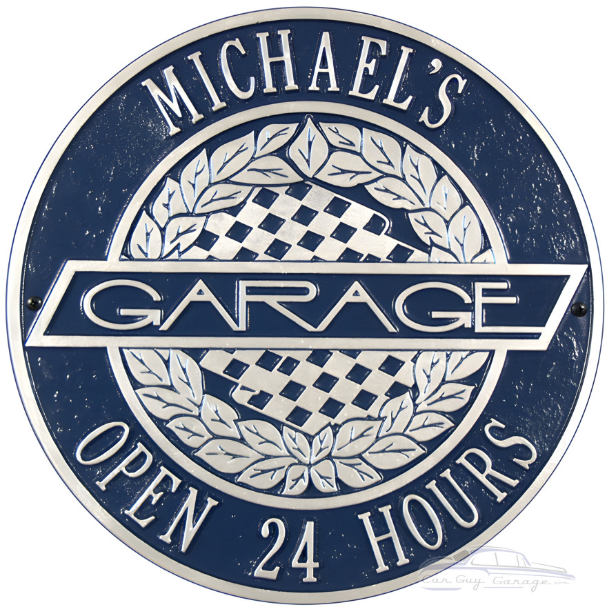 Personalized Cast Aluminum Victory Lane Garage Plaque Personalized Cast Aluminum Victory Lane Garage Plaque