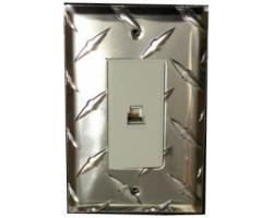 Phone Out Diamond Plate Wall Plate