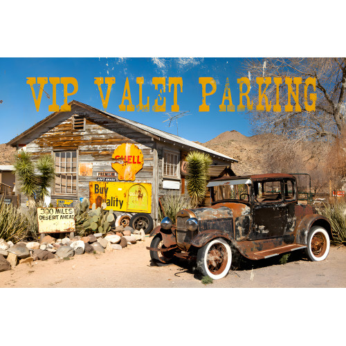 VIP Gas Station Valet Parking Metal Sign - 12" x 18"