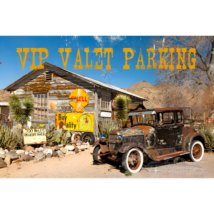 VIP Gas Station Valet Parking Metal Sign - 12" x 18"