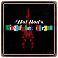 Pinstripe Circus Metal Sign - 12" x 12"