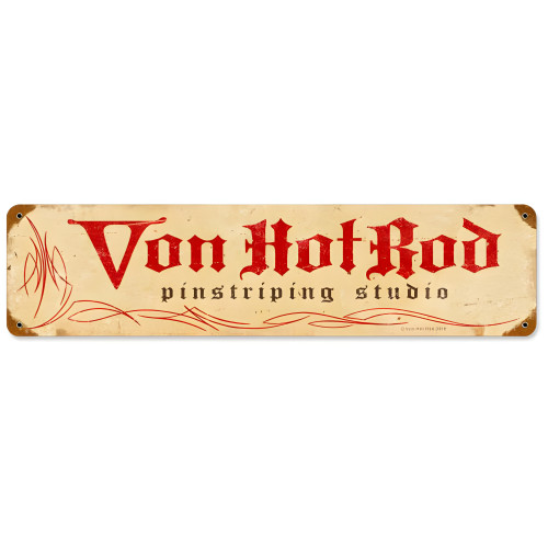 Pinstripe Studio Metal Sign - 20" x 5"