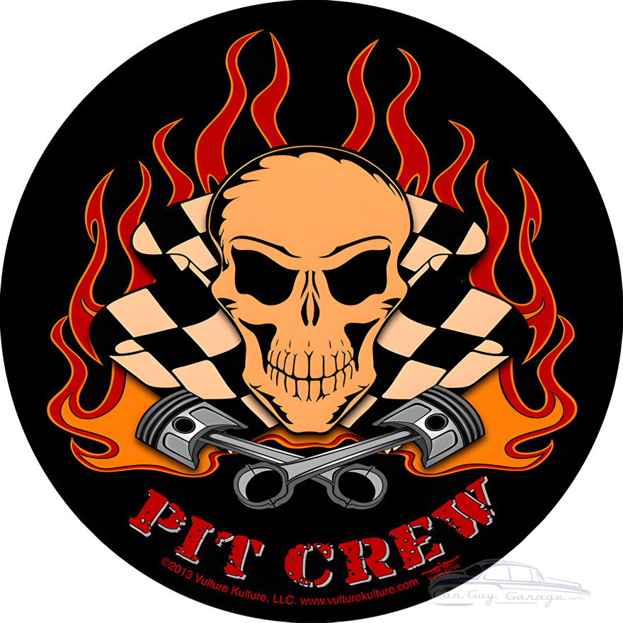 Pit Crew Metal Sign - 10" x 10"