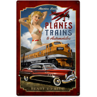 Planes Trains Automobiles XL Sign - 24" x 36"