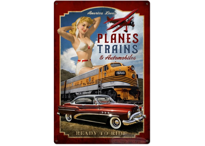 Planes Trains Automobiles Xl Sign