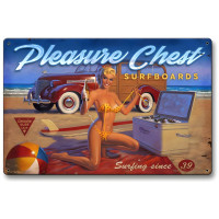 Pleasure Chest Metal Sign - 12" x 18"