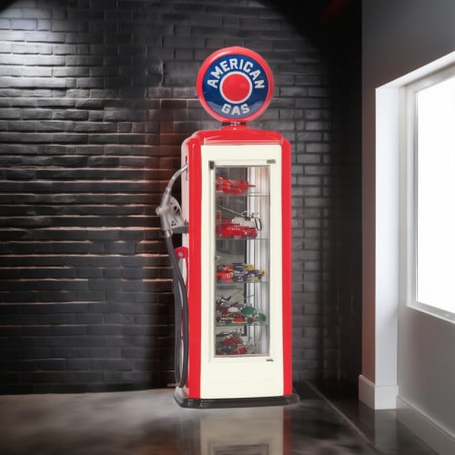 American Gas Tokheim 39 Display Case Gas Pump