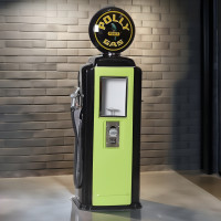 Polly Gas Tokheim 39 Gas Pump Gumball Machine, 25 Cent Coin-Op - 51" Tall x 21" Wide x 14" Deep