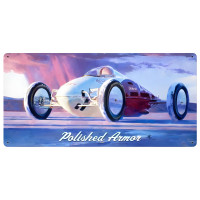 Polished Armor Metal Sign - 24" x 12"