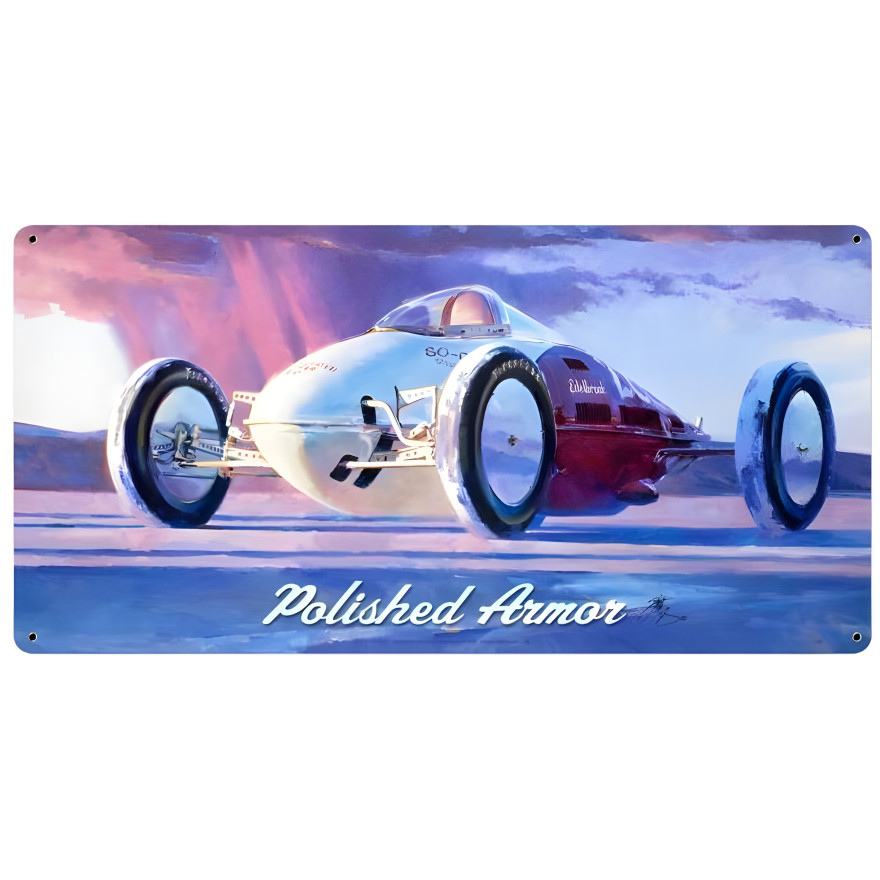 Polished Armor Metal Sign - 36" x 18"