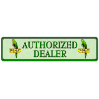 Polly Gas dealer metal sign - 20" x 5"