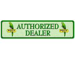 Polly Gas dealer metal sign - 20" x 5"
