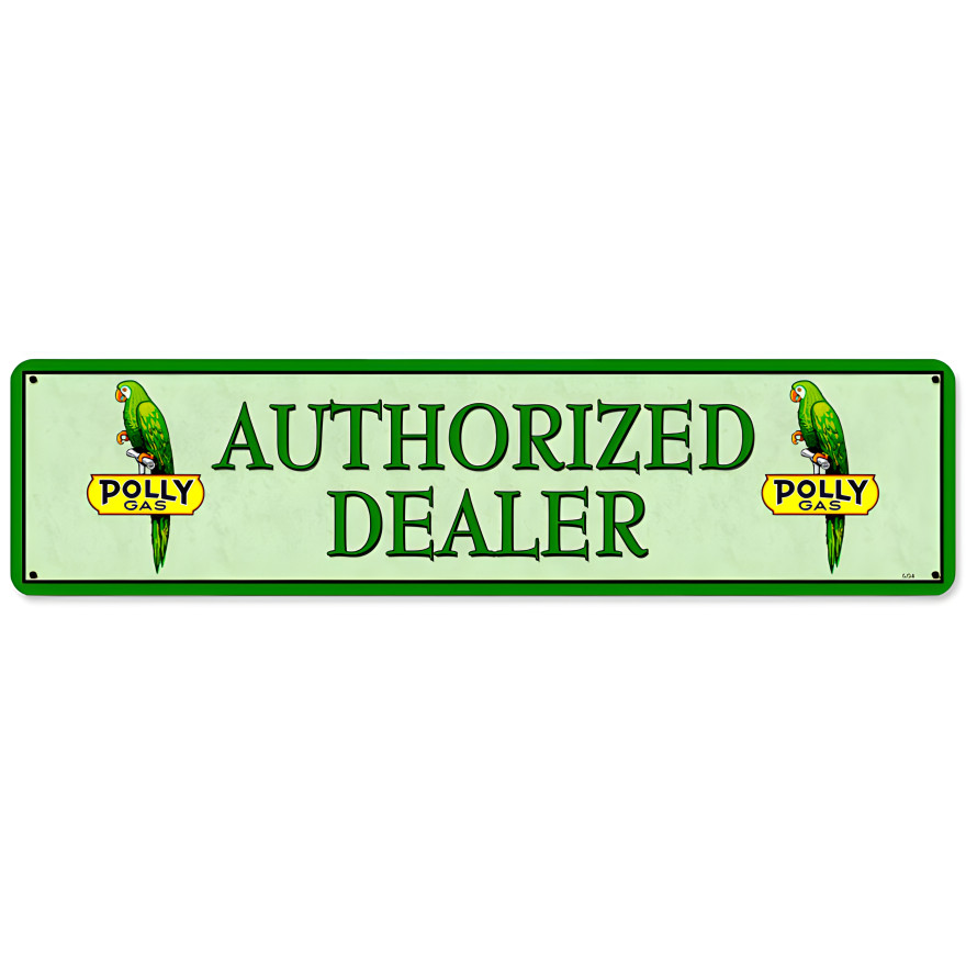 Polly Gas dealer metal sign - 20" x 5"
