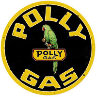 Polly Gas Metal Sign - 14" Round